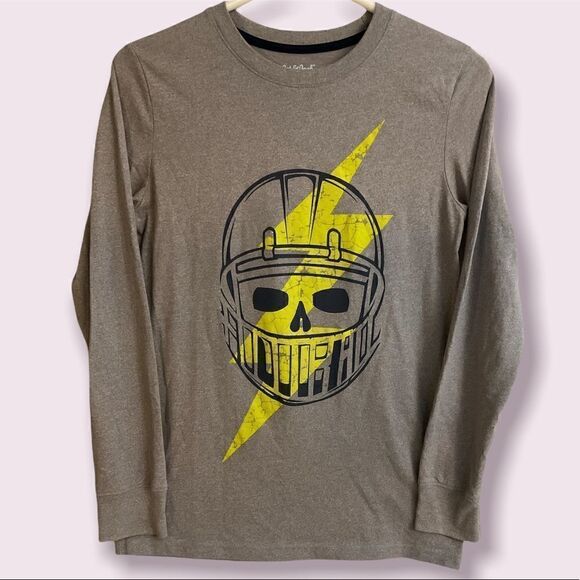 Cat & Jack Gray Boys Long Sleeve T-Shirt - Picture 1 of 3